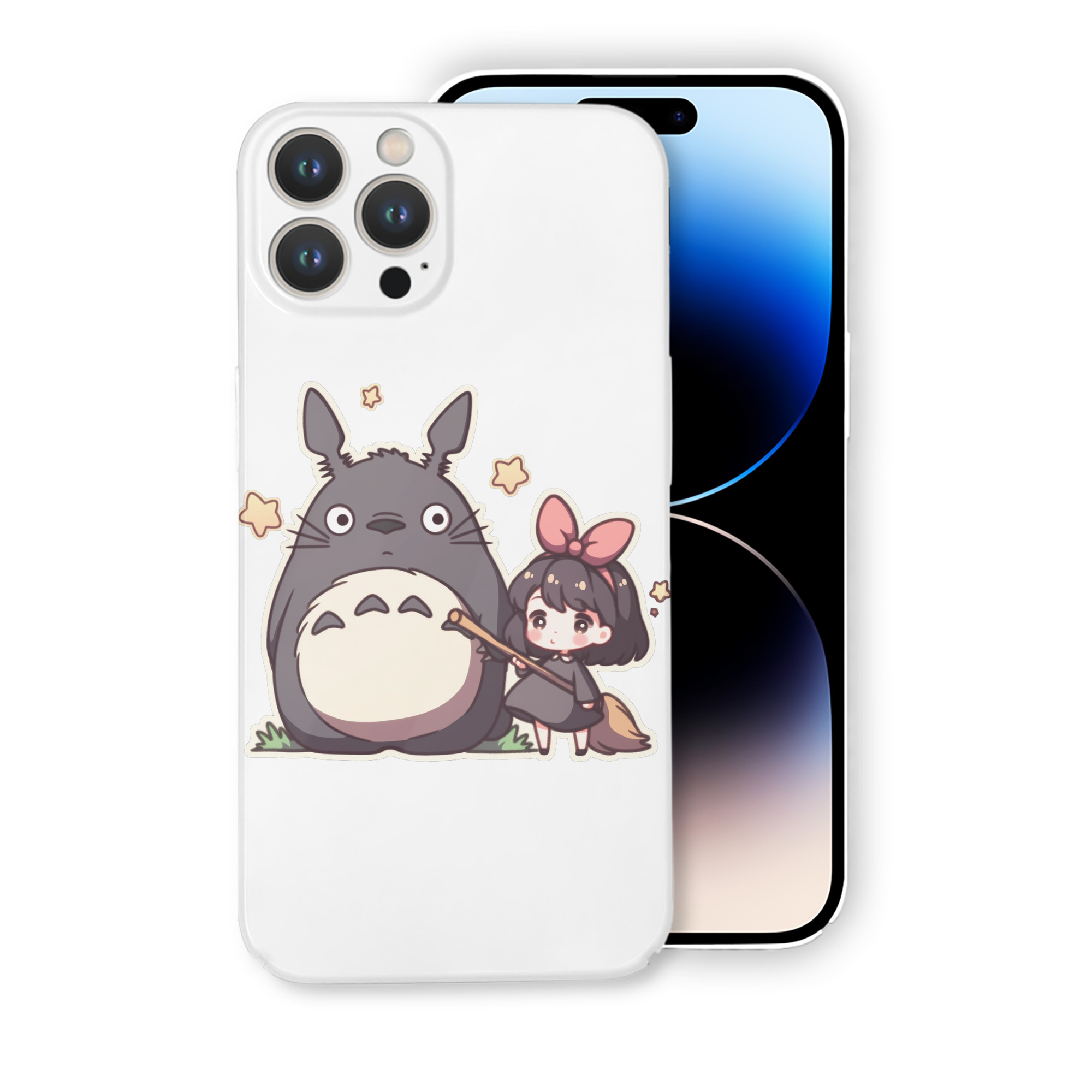 （画像用） となりのトトロ 草壁メイ 草壁サツキ My Neighbor Totoro Satsuki Kusakabe Mei Kusakabe 【iPhone 14シリーズ対応】ハードケース